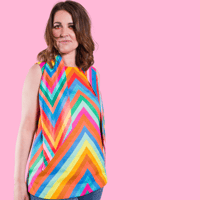 Image 2 of City Chevron 'Rainbow' Scarf