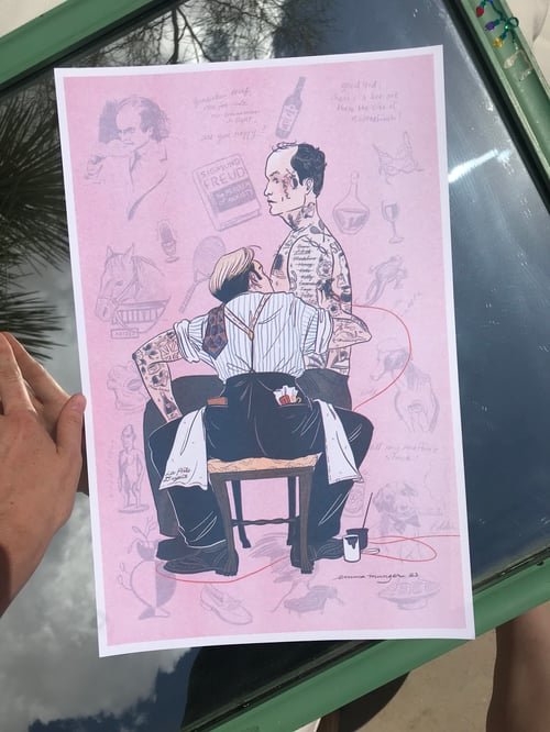 Image of Les Heureux Frères Tatoués Risograph