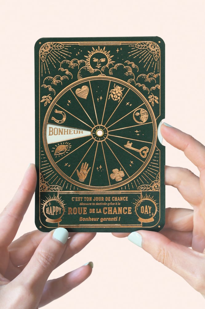 Image of CARTE DISQUE LA ROUE DE LA CHANCE sapin