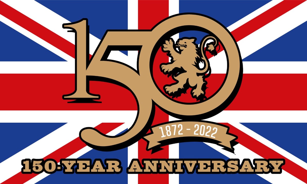 150 Years Anniversary Flag | 55flags - Flags and Banners for Rangers fans.