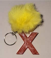 Image of X Initial Keychain 