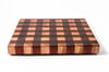 End Grain Cutting Board with Gingham Pattern