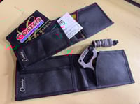 Image 1 of Proto- Front Pocket Pop Wallet: Blk Canvas/Org Flannel