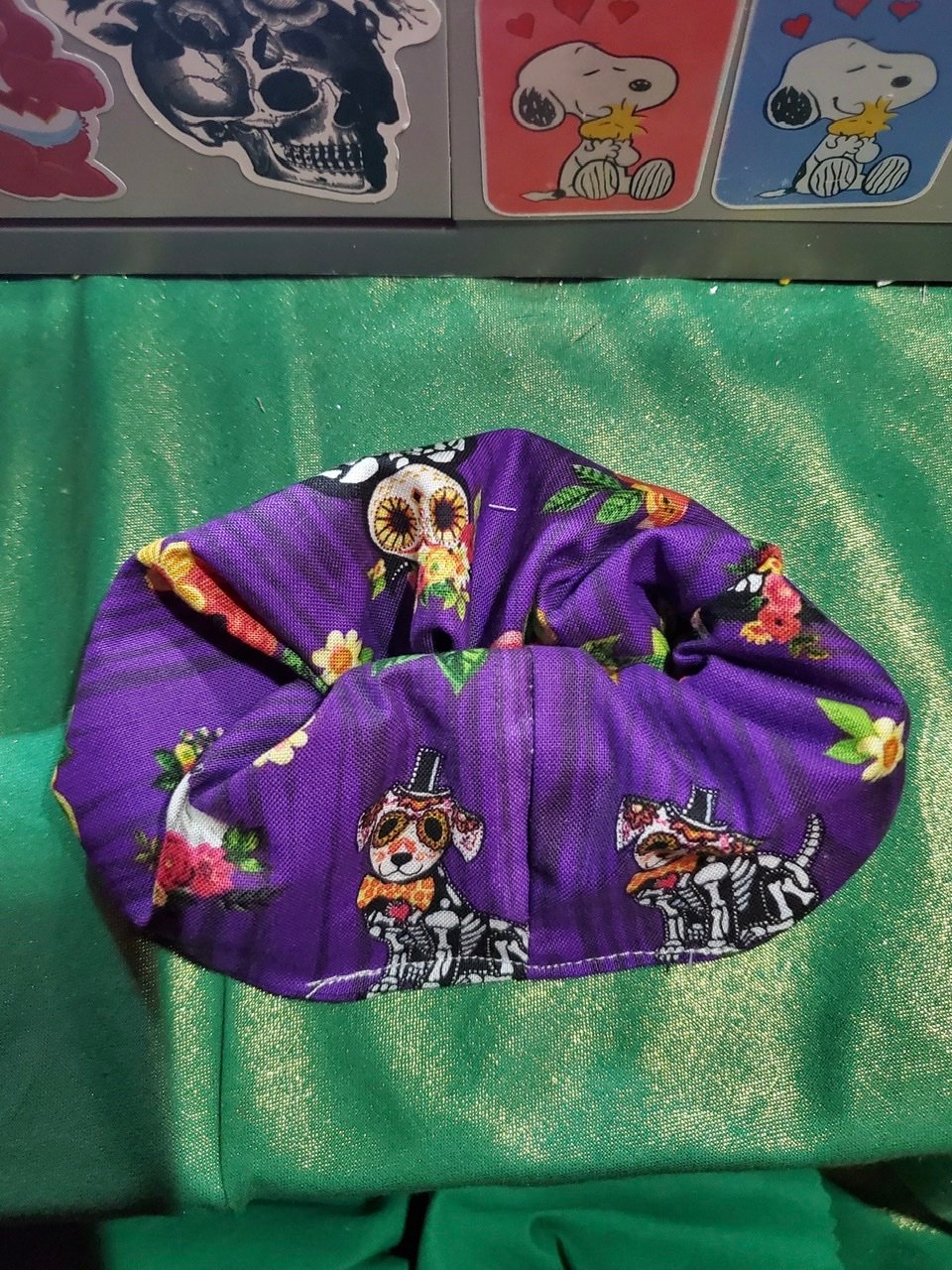 Image of Dia de los Muertos Animal Scrunchie/ Mask/ Headband