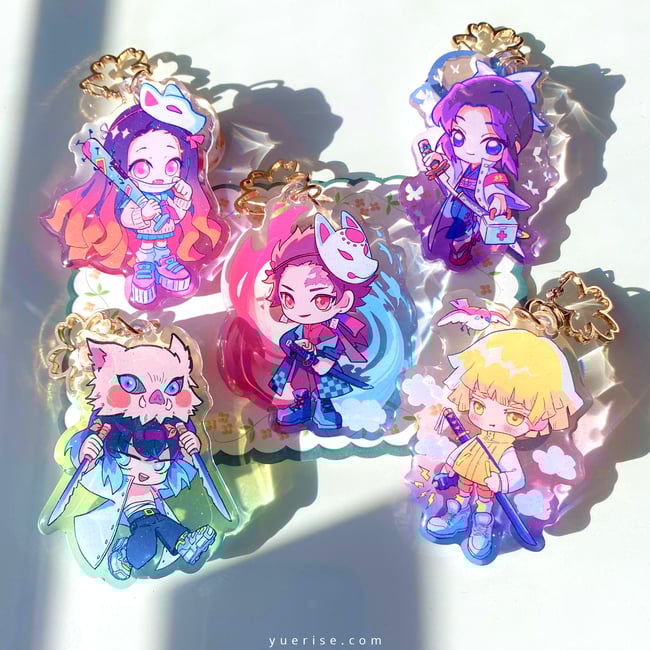 Demon Slayer Glitter Charms