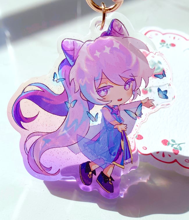 Genshin Impact Glitter Charms (chibi)