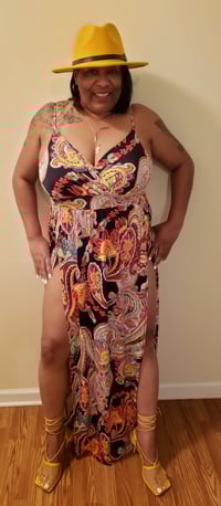 Image 2 of Naughty Girl t-strap maxi dress