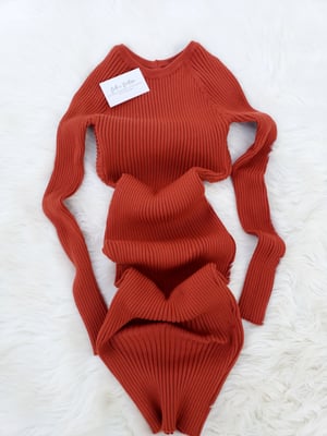 Image of Elissa Sweater Dress (black*rust*wine*mustard) 