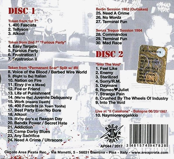 CHEETAH CHROME MOTHERFUCKERS "The Furious Era 1979-1987" 2CD discography