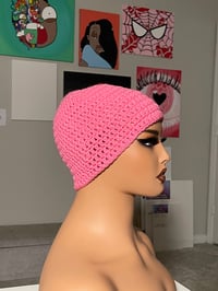 Image 3 of Pink Fitted Beanie