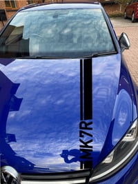 Image 1 of VW Golf ‘MK7R’ Bonnet Stripe Sticker Decal 