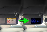 Image 1 of X2 Vw Golf Mk7 Sun-visor airbag Cover sticker overlay