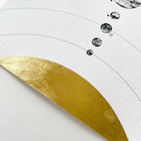 Image 2 of The Planets, gold leaf-embellished fine art print