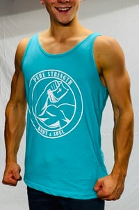 Teal TANK - Body and Soul strength  cut- off tee