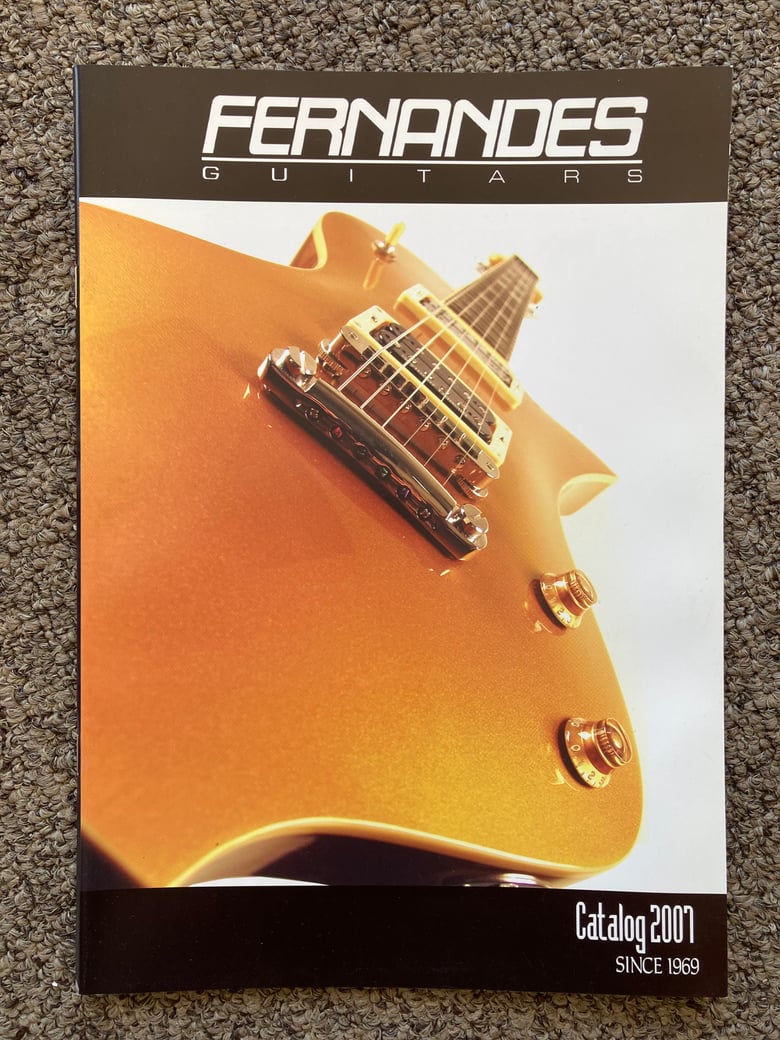 Image of Fernandes Guitars Catalog 2007, RARE Robert Trujillo Metallica back cover/inside