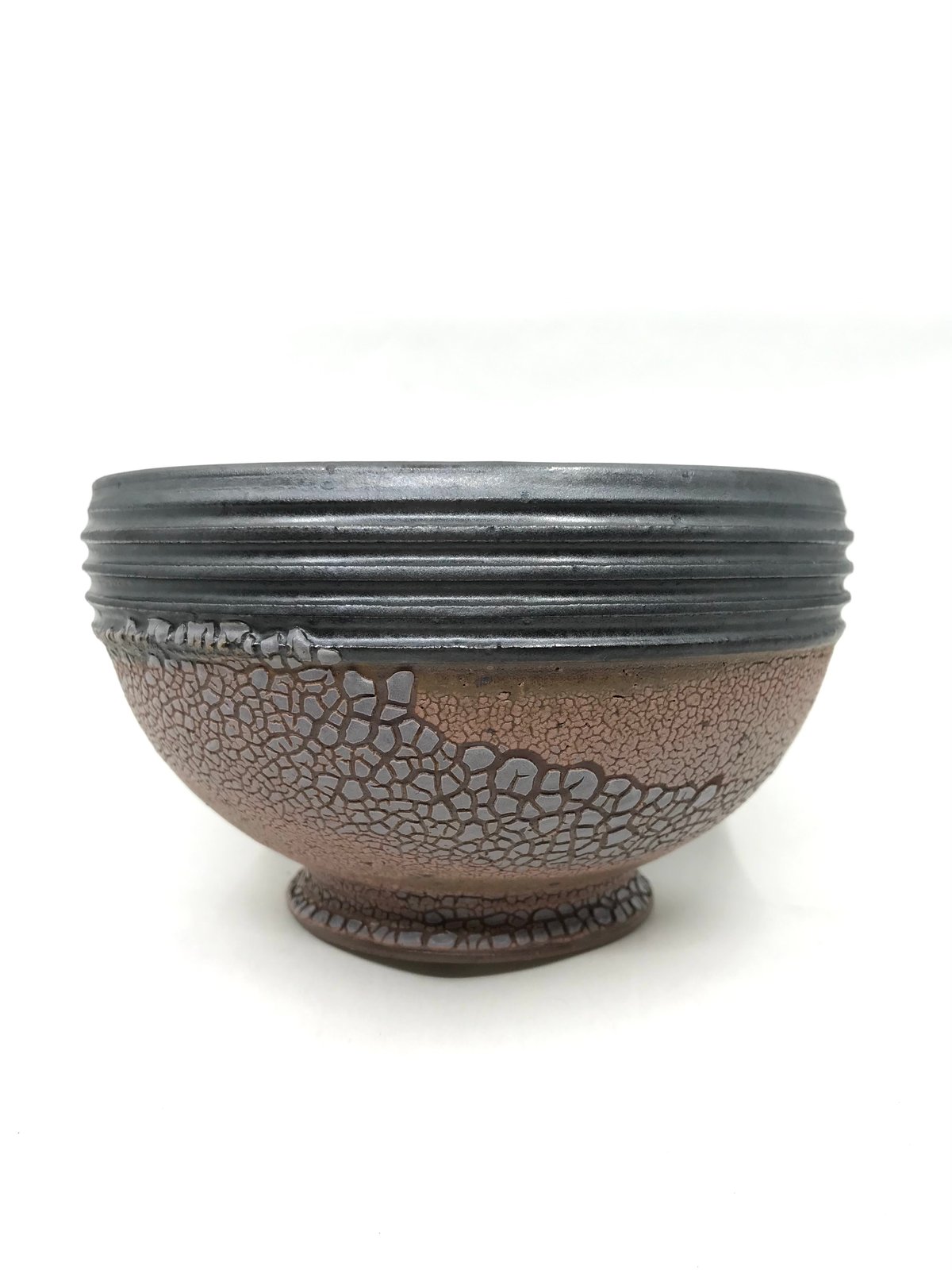 Bronze Rimmed Orange Bowl by Anthony Borchardt