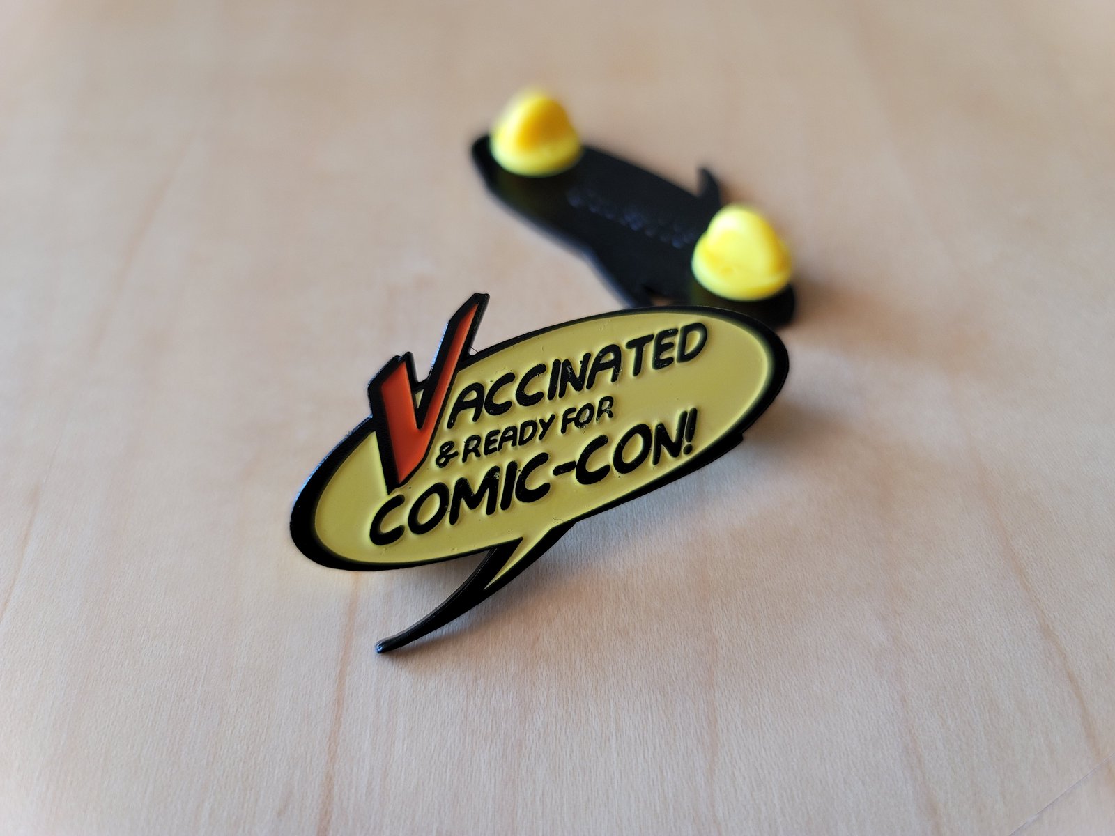 Image of 1x VACCINATED enamel pin