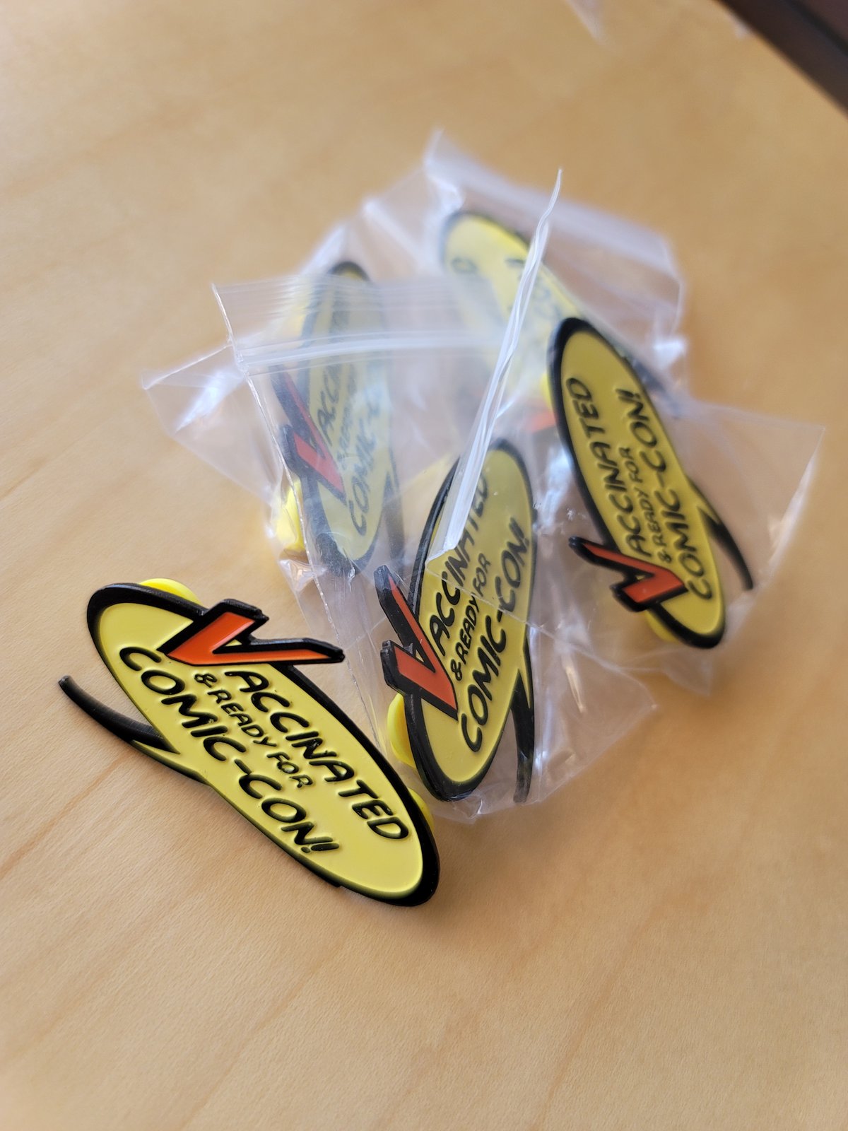 Image of 5x VACCINATED enamel pin