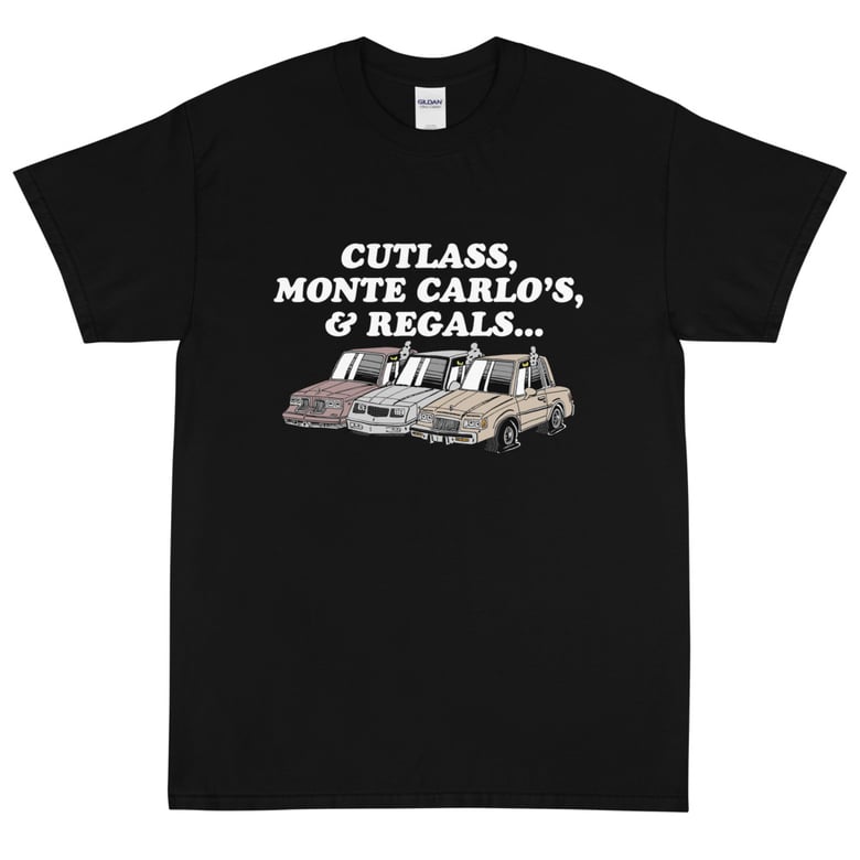 Image of CUTLASS, MONTE CARLO'S, & REGALS TEE