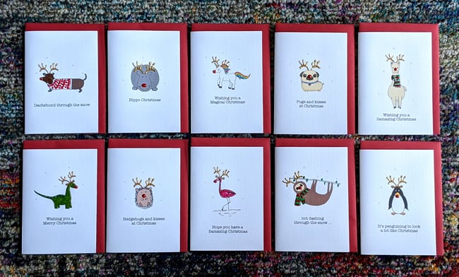PERSONALISED CHRISTMAS CARD 6 PACKS