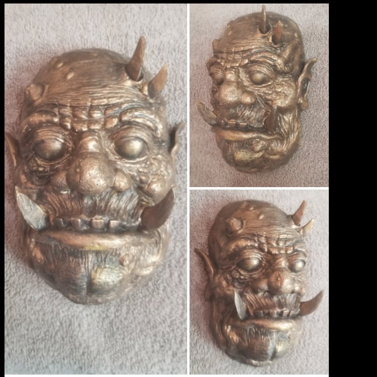 Ogre Head Hook Faux Bronze