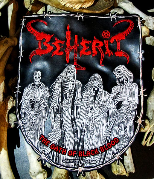 Image of Beherit Faux Leather Back Patch