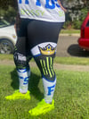 BossFitted Neon Green and Blue Sports Leggings