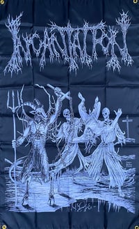 Image 2 of Incantation " Blasphemous Cremation "   Banner / Flag /  Tapestry /