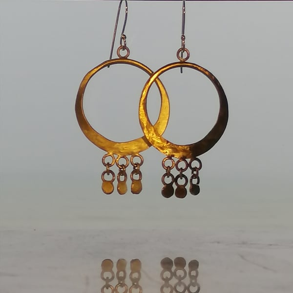 Image of Brass disc hoops