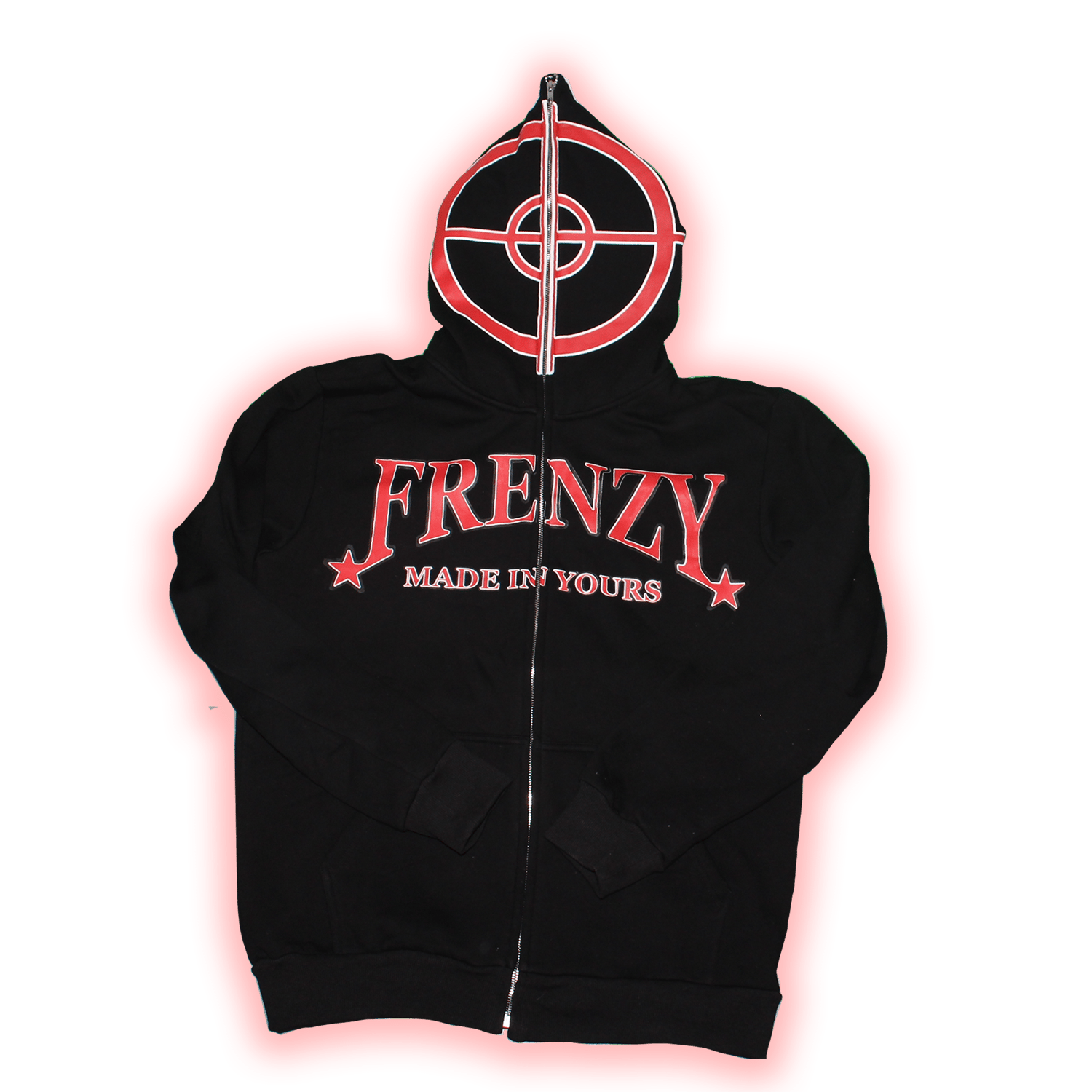 Black Full Face Frenzy Zip Up