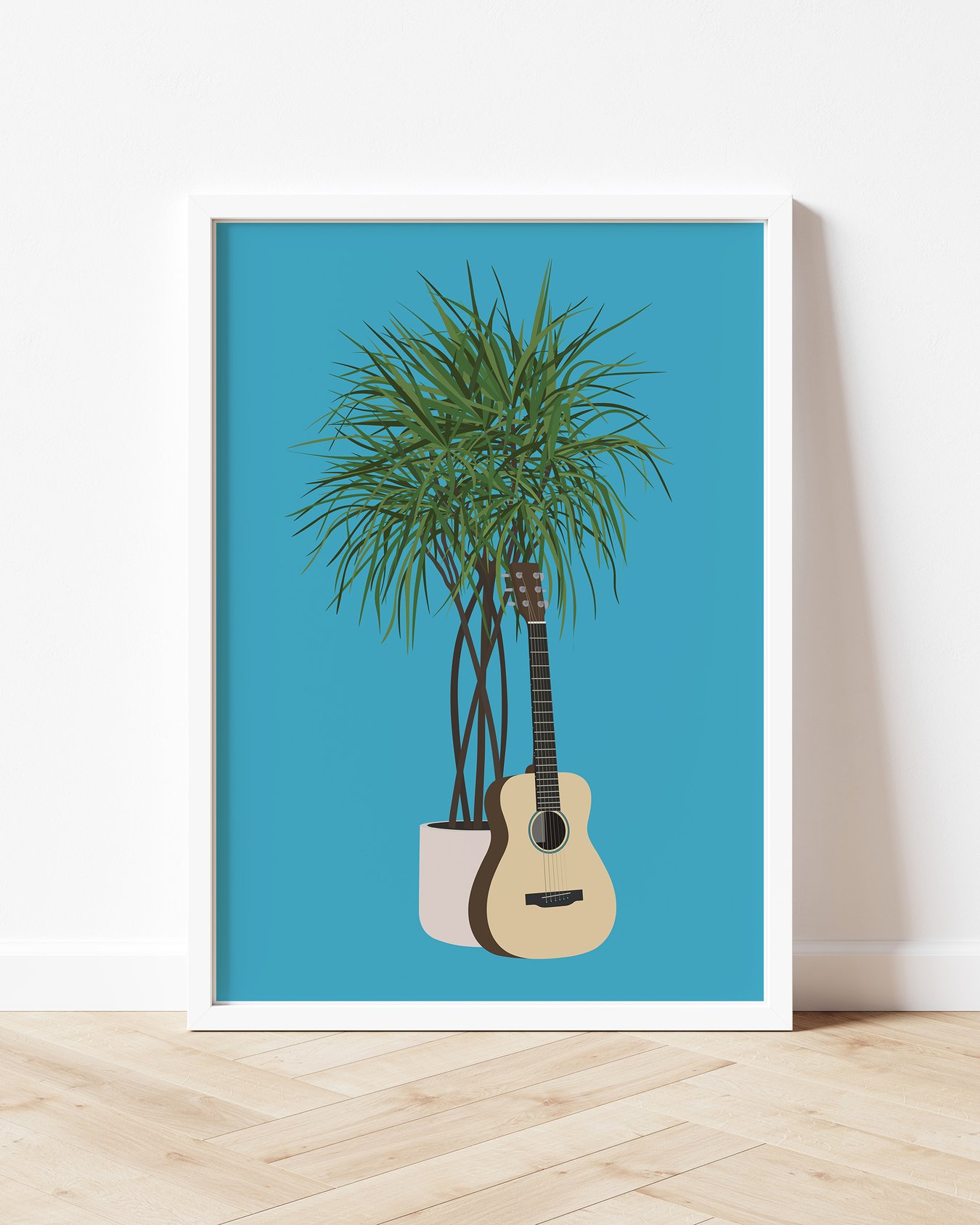Image of Acoustic Guitar Houseplant Print