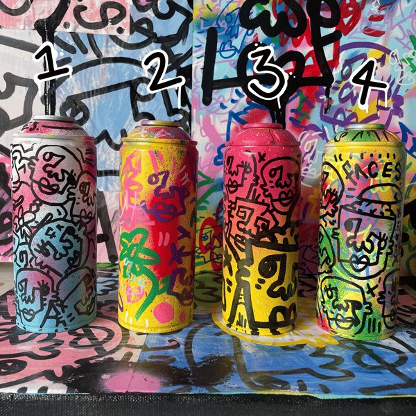 Image of Custom painted spray cans