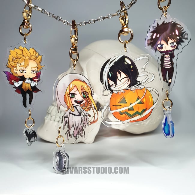 BNHA Halloween Keychain Set