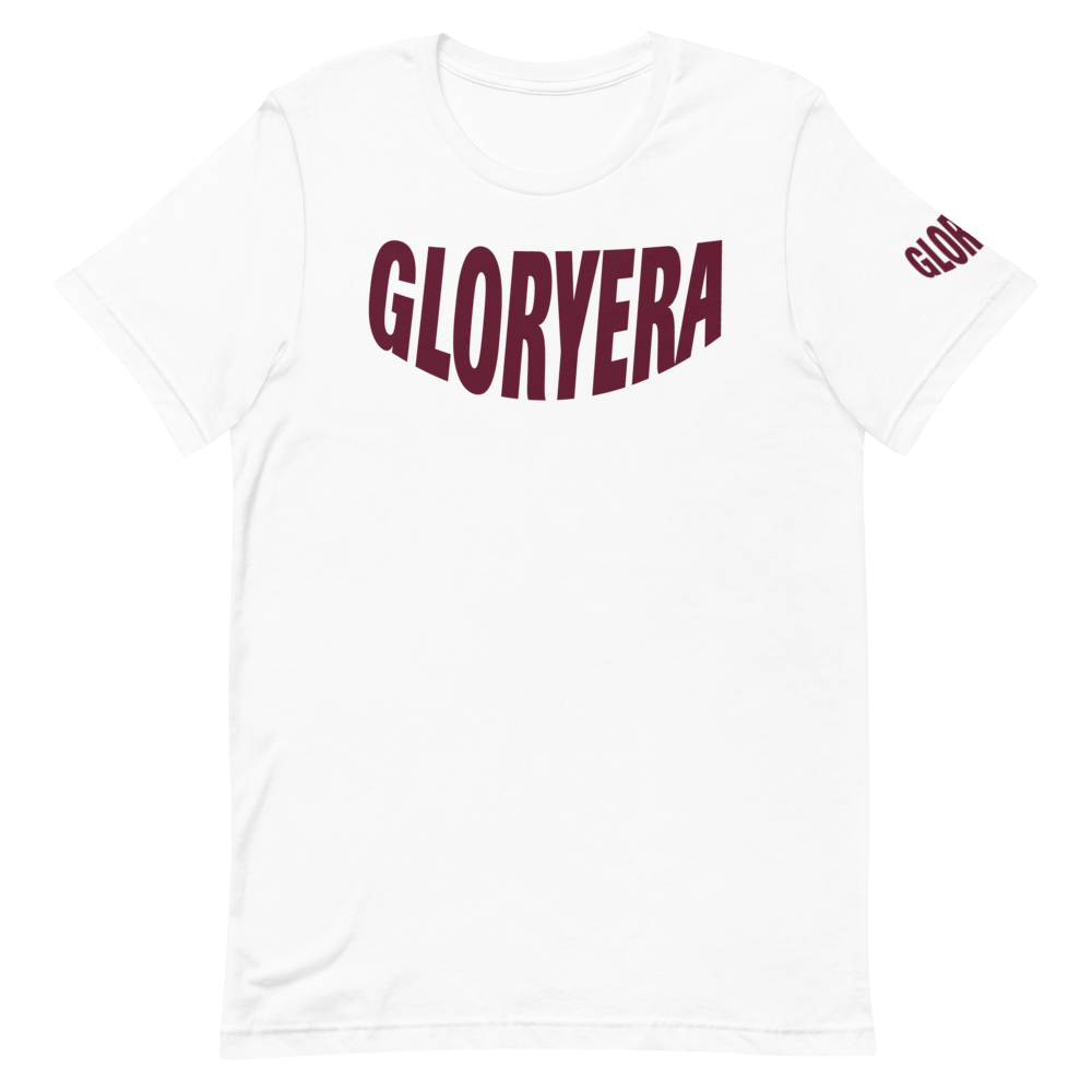 Image of GLORYERA® CREW TEE (WHITE/BORDEAUX)
