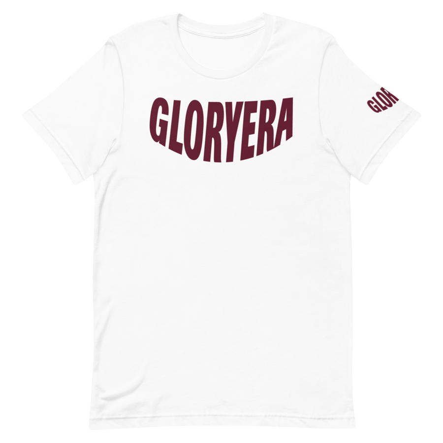 Image of GLORYERA® CREW TEE (WHITE/BORDEAUX)