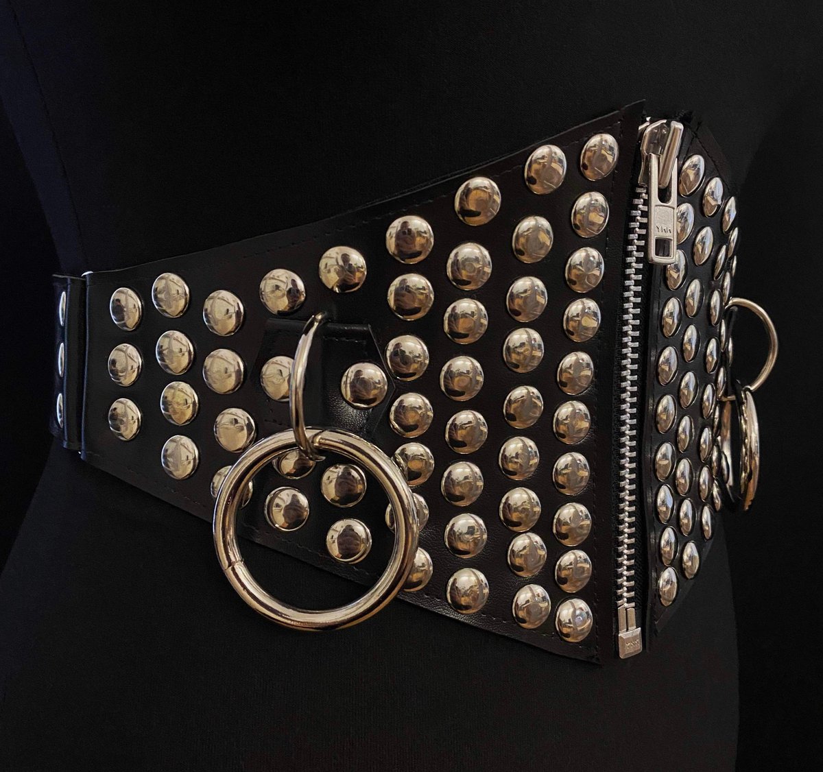 Studded waist cincher belt
