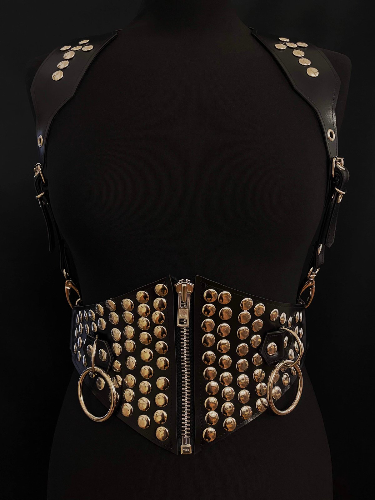 Studded waist cincher harness