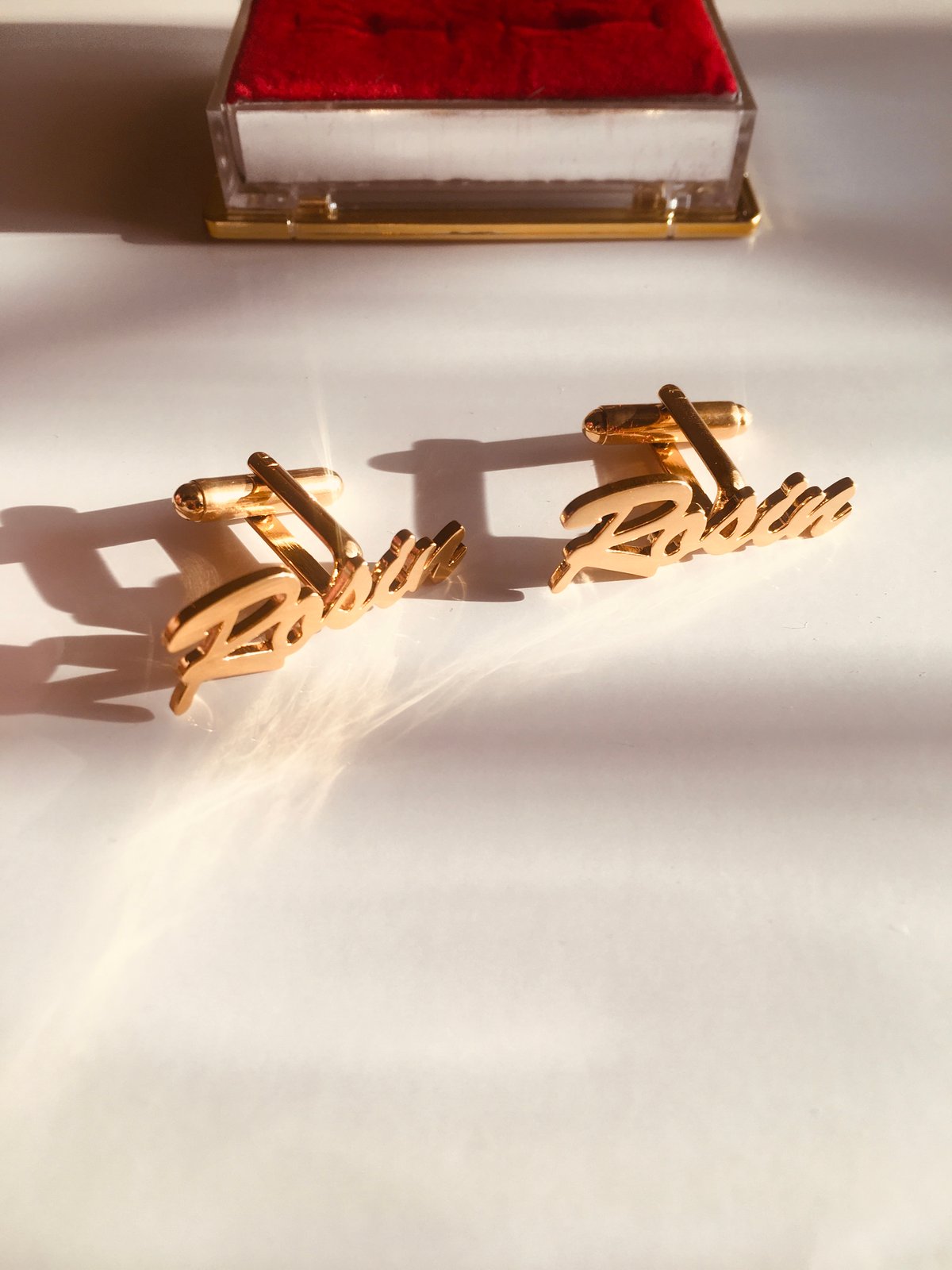 Image of Personalized gold plated cufflinks