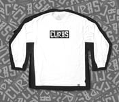 Image of "CURBS Collage" Tee, Long Sleeve, White