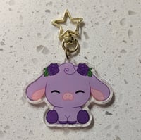 Violet acrylic charm 