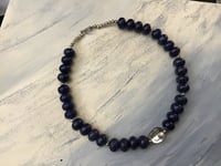 Lapis 12mm stones with German Silver