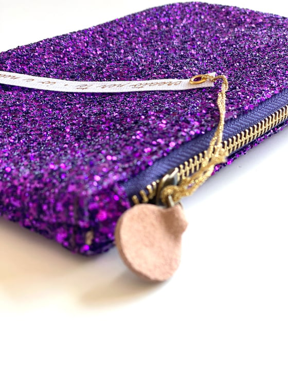 Image of Pochette Luisa - Glitter Viola