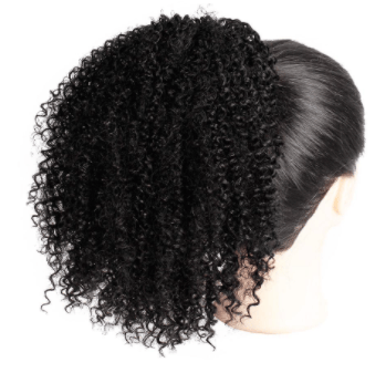 Image of  Kinky Curly Drawstring Ponytail Afro Kinky Curly Ponytail with Clip in Ponytail Extension