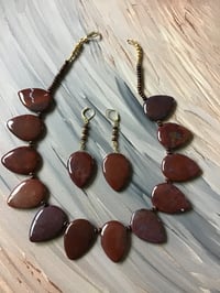 18 inch jasper necklace set
