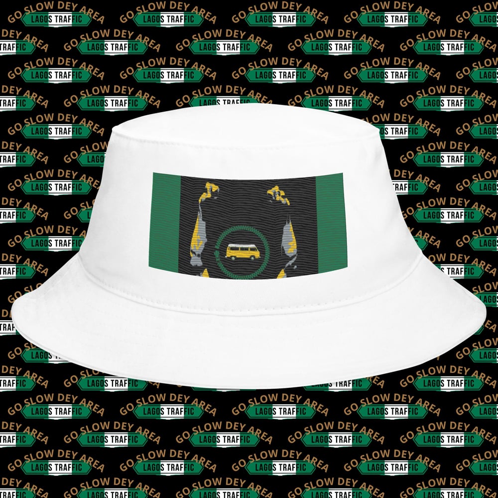 LAGOS TRAFFIC LUX COUTURE TWILL BUCKET HAT (DANFO COUTURE)