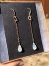 Rainbow Moonstone & Gold Earrings