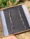 Purple Amethyst & Silver Earrings