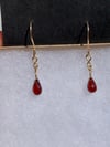 Garnet & Gold Earrings