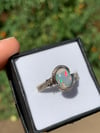 Ethiopian Opal & Silver Ring, size 7/7.5