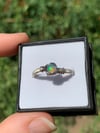 Small Ethiopian Opal & Silver Ring, size 8.5